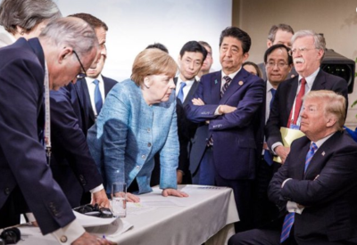 Photo shared by Angela Merkel with US President Donald Trump at G7 summit sparks laugh riot on Twitter