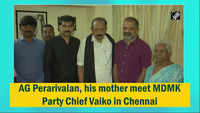 AG Perarivalan, his mother meet MDMK Party Chief Vaiko in Chennai 