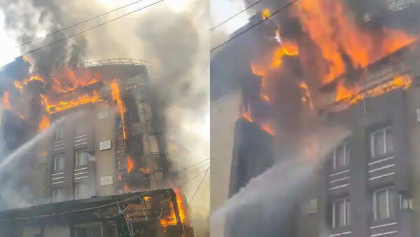 Fire breaks out at Vitthal Hotel in Prayagraj; 12 people rescued