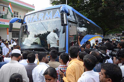 Karnataka Elections 2018: Congress MLAs packed off in bus to safe place