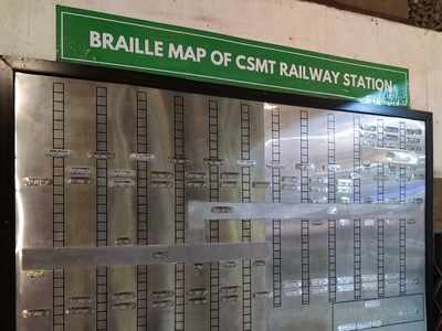 Photos: CR provides Braille signages at key locations at CSMT railway station