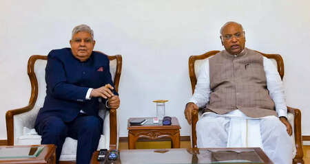 Mallikarjun Kharge alleges his mic switched off, VP Jagdeep Dhankar refutes allegation