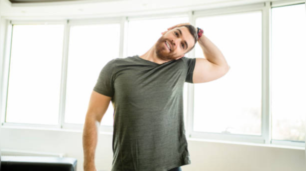 Neck-to-shoulder stretch