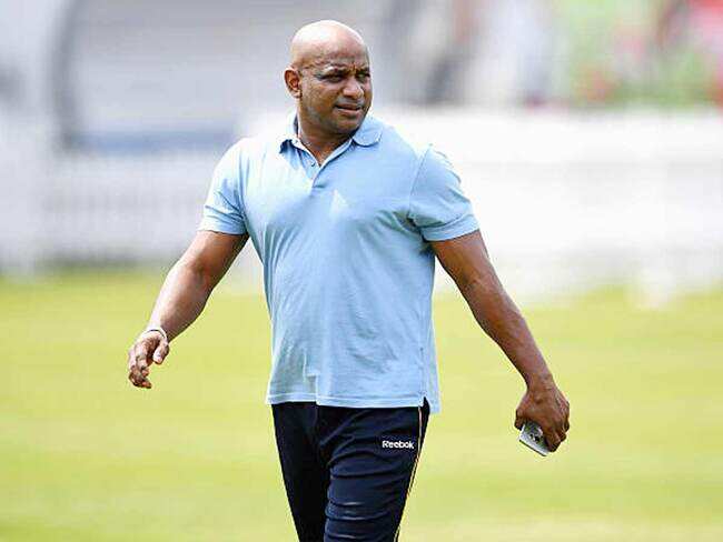 Banned Sanath Jayasuriya watches game from stands, not to get access to team areas