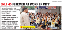 Firemen on strike, roadways staffers and homeguards called in for help in Gurgaon
