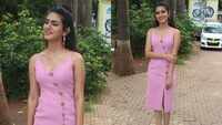 'Wink girl' Priya Prakash Varrier looks chic in spaghetti dress, flaunts her stylish tattoo 