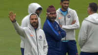 ICC World Cup 2019: Injured Shikhar Dhawan seen supporting ‘Men in Blue’ during practice session 