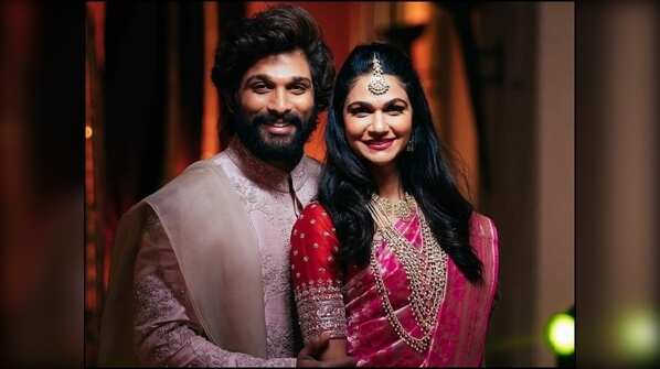 Allu Arjun and his wife Sneha Reddy are a perfect couple in ethnic wear
