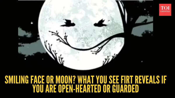 Optical illusion personality test: Smiling face or moon? What you see first reveals if you are open-hearted or guarded in relationships