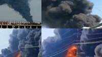 Massive fire at a chemical factory in Uttar Pradesh's Agra 