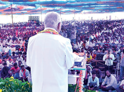 A spectacle at Karnataka BJP president BS Yeddyurappa's rally