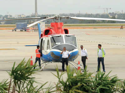 Heli-taxi between KIA and Electronics City launched; reduces commute to 15 min