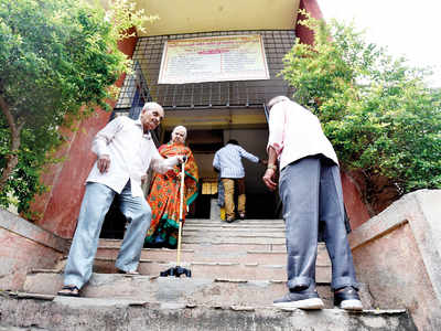 Elders take to stairs as ramps go missing