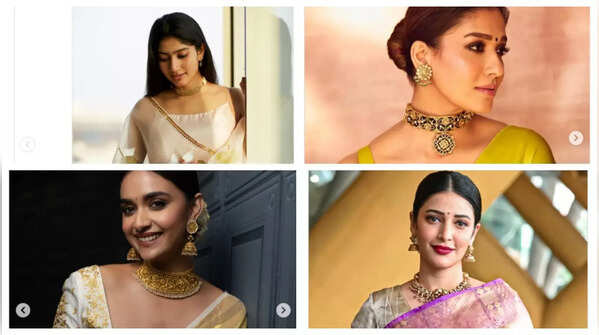 10 dazzling gold necklaces showcased by South Indian actresses