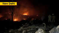 Massive fire breaks out in Delhi’s Tughlakabad’s slum area 
