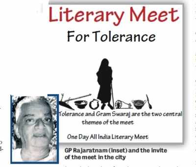 ‘A literary meet for tolerance’