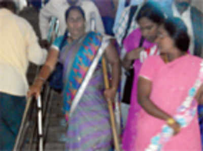 A physically challenged rly station