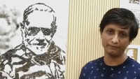 Watch an artist exhibit Narendra Modi's journey as Prime Minister on canvas 