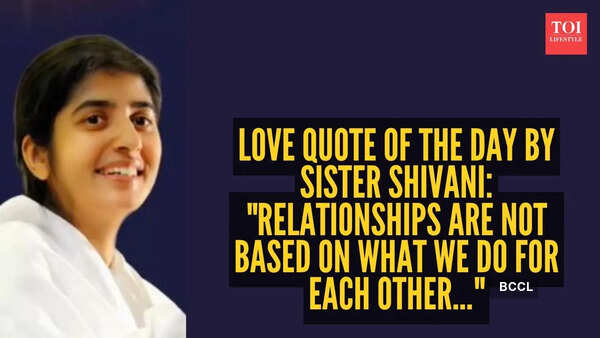 Love quote of the day by Sister Shivani: "Relationships are not based on what we do for each other..."