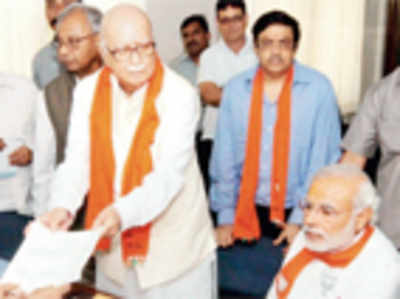 In show of unity, Modi accompanies Advani to file nomination from Gandhinagar LS seat