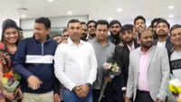 Telangana IT Minister KTR receives grand welcome at London airport 