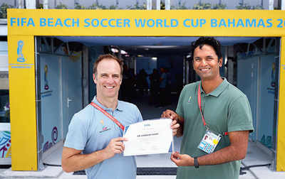 Manipal: KMC medico is Bahamas’ beach soccer team doctor