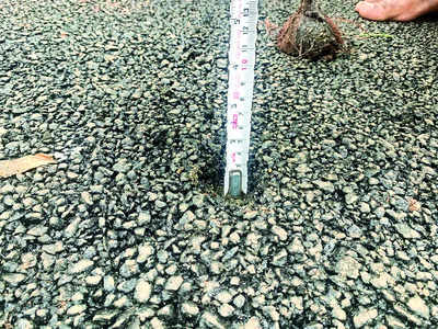 Thin layer of patchwork comes apart in Varthur