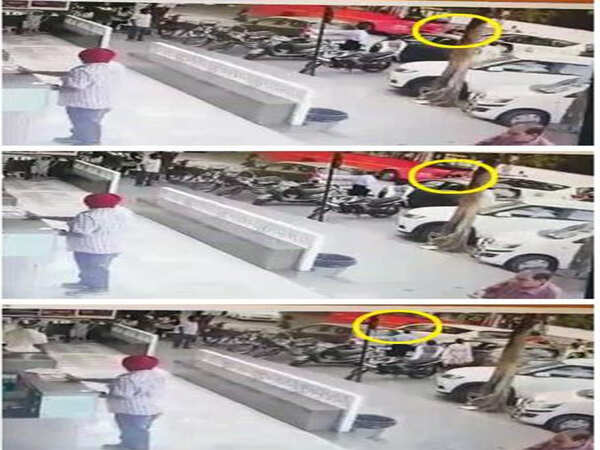 Caught on camera: Cop tries to run over man he owed money to