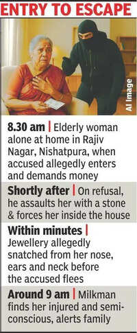 Home turns horror as elderly woman attacked & robbed