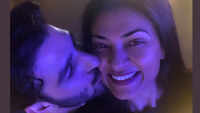 PDA on display! Rohman Shawl kisses his 'lady love' Sushmita Sen, says he loves her dimples 