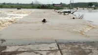 Low lying areas in Andhra Pradesh’s Krishna district flooded following heavy rainfall 