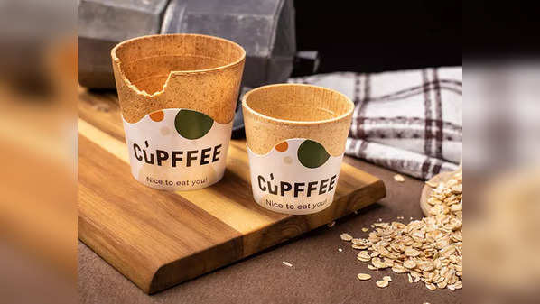 THESE coffee cups are not only environment friendly but also edible!