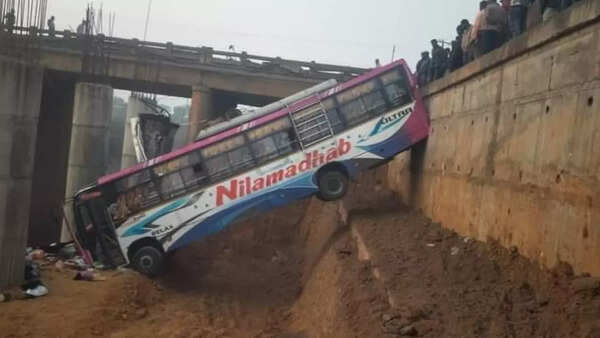 2 killed, 40 injured as tourist bus falls off bridge in Odisha's Dhenkanal