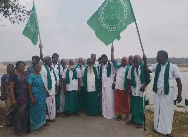 Farmers protest near Cauvery river