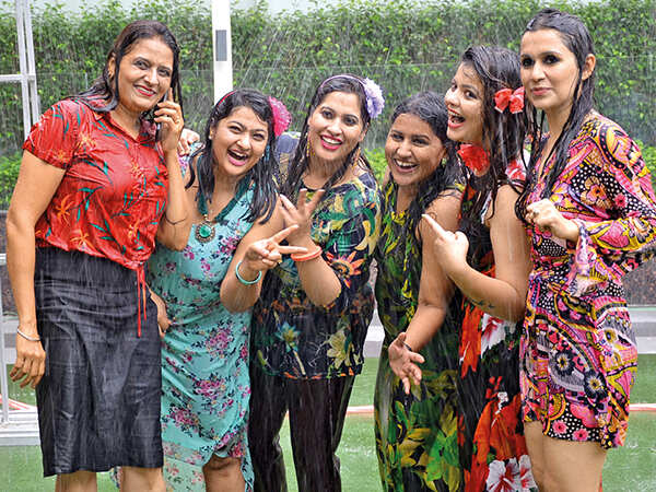 Kanpurites enjoy at this rain dance party
