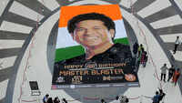 Navi Mumbai: Unique artwork on master blaster Sachin Tendulkar’s 46th birthday at Seawoods Grand Central Mall 