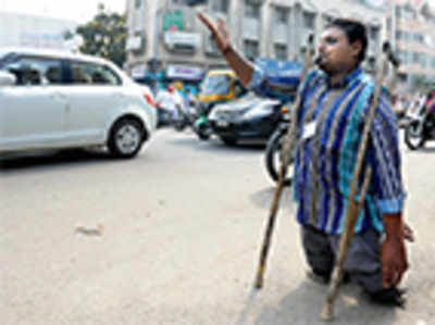 Polio-affected man is now a traffic warden