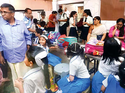 Bus failure forces students to take shelter in temple
