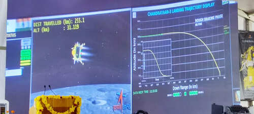 Moon Landing: Altitude reducing from 7.4 to 6.3 km