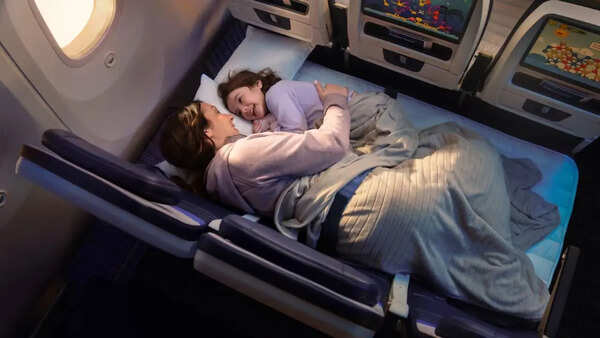 United Airlines to launch ‘Relax Row’ next year: Economy seats transform into a couch with added amenities for families and travellers