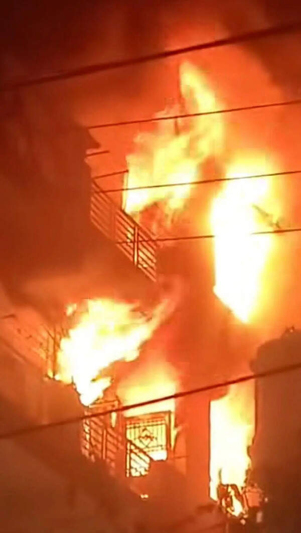 Twelve people rescued from terrace as fire engulfs two flats in Ghaziabad building