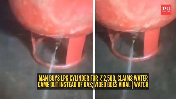 Man buys LPG cylinder for ₹2,500, claims water came out instead of gas; video goes viral | WATCH