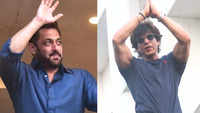 Salman, Shah Rukh greet a sea of fans outside their residences on Eid 