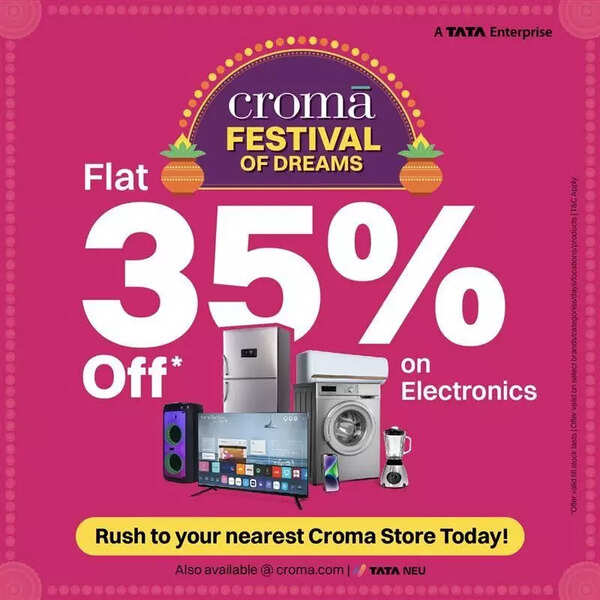 Croma launches “Festival of Dreams” sale: Avail up to 35% discount on electronics