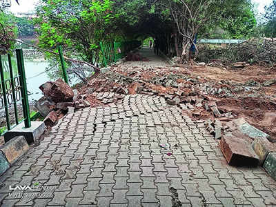 Fix uneven paths of Chinnappanahalli lake