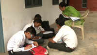 Ludhiana: Govt school students forced to study outside due to EVMs in classroom 
