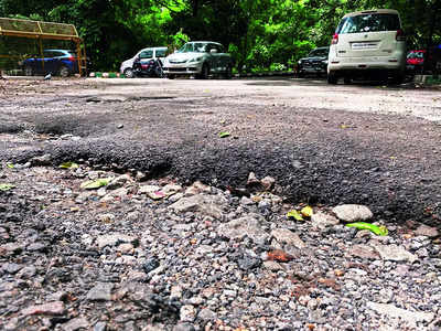 Showers wash off pothole makeup