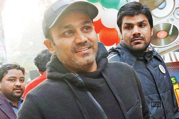 Virender Sehwag attends Christmas party at Kids Kraze in Delhi