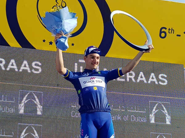 Elia Viviani wins final stage to lift maiden Dubai Tour title