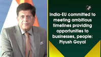 India-EU committed to meeting ambitious timelines providing opportunities to businesses, people: Piyush Goyal 